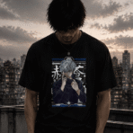 Infinity Gaze Premium Black T-Shirt - Image 4