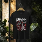 Metal Dragon Graphic Premium Black T-Shirt - Image 4