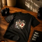 Lucky Hand Premium Black T-Shirt - Image 4