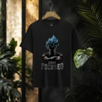 Blue Dominance Premium Black T-Shirt - Image 4