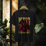 Crimson Monarch Premium Black T-Shirt - Image 3