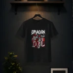 Metal Dragon Graphic Premium Black T-Shirt - Image 3