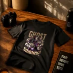 Ghost Samurai Premium Black T-Shirt - Image 3