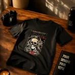 Vintage Skull Premium Black T-Shirt - Image 2
