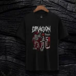 Metal Dragon Graphic Premium Black T-Shirt - Image 2