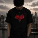 Infernal Mark Premium Black T-Shirt - Image 2