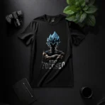 Blue Dominance Premium Black T-Shirt - Image 2