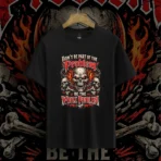 Be The Whole Problem" Evil Skull Metal T-Shirt (Black) - Image 2