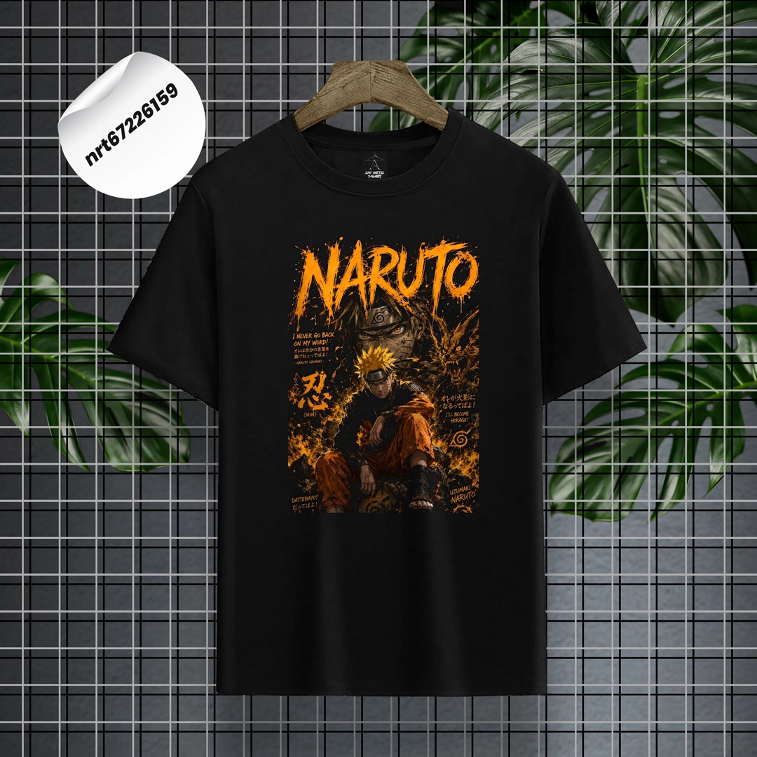 Untitled-1 5 Naruto Legacy Premium Black T-Shirt - Image 1