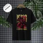Crimson Monarch Premium Black T-Shirt