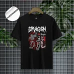 Metal Dragon Graphic Premium Black T-Shirt