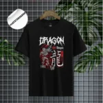 Metal Dragon Graphic Premium Black T-Shirt