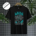 Battlefield – Electric Cyan Skull Premium Black T-Shirt