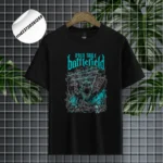 Battlefield – Electric Cyan Skull Premium Black T-Shirt
