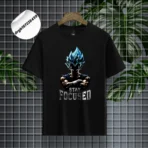 Blue Dominance Premium Black T-Shirt