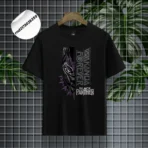 Black Panther Split Graphic Premium Black T-Shirt
