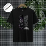 Black Panther Split Graphic Premium Black T-Shirt