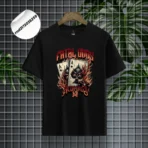 Flame & Cards Vintage Black T-Shirt