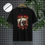 Flame & Cards Vintage Black T-Shirt