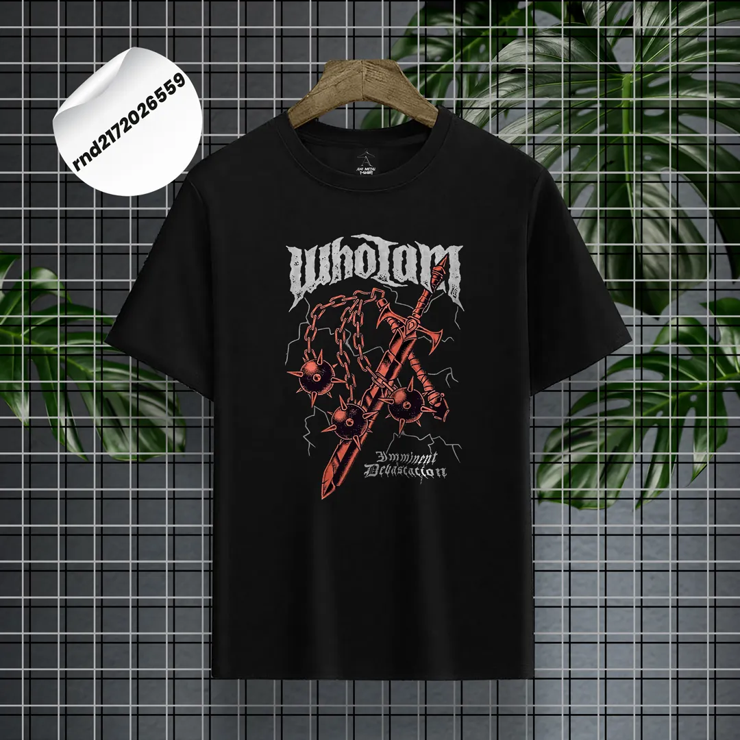 Untitled-1 5-converted-from-jpg Who I Am Sword & Flail Premium Black T-Shirt - Image 1