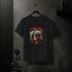 Flame & Cards Vintage Black T-Shirt - Image 4