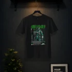 Cyberpunk Airman Mech black T-Shirt - Sci-Fi Pilot Edition - Image 2
